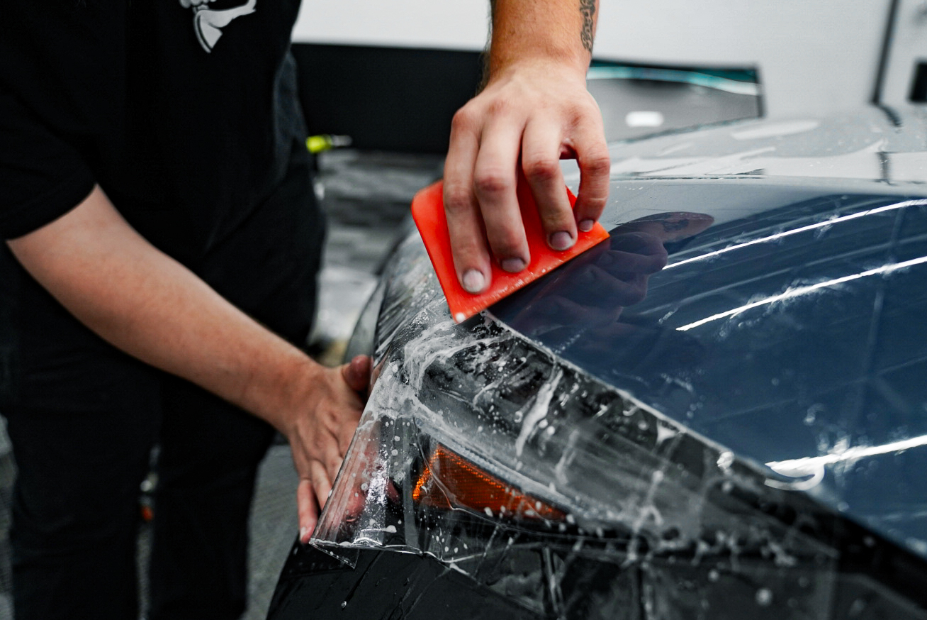 Detail of a vehicle professionally tinted by Advanced Tint Solutions